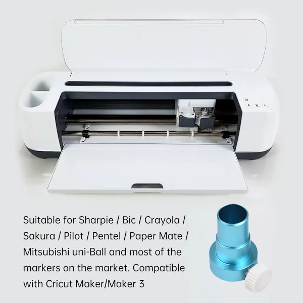 Stansmaskinpennadapter för CRICUT Maker skärmaskin, pennhållare i aluminiumlegering för markörer med 12 mm diameter