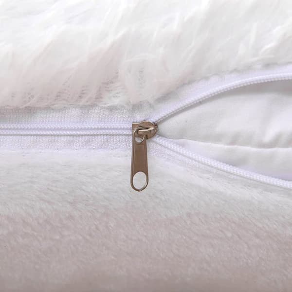 Sæt med 2 pudebetræk i imiteret pels, superbløde pyntepuder til sofaen, nuttede og fluffy