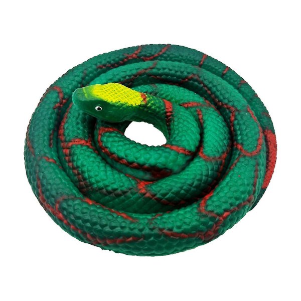 Kreativ Knepig High Toy 30in Snake Mjukt Lim Skrämmande Hel Person Gummi Djur Fake Snake Toys SGreen