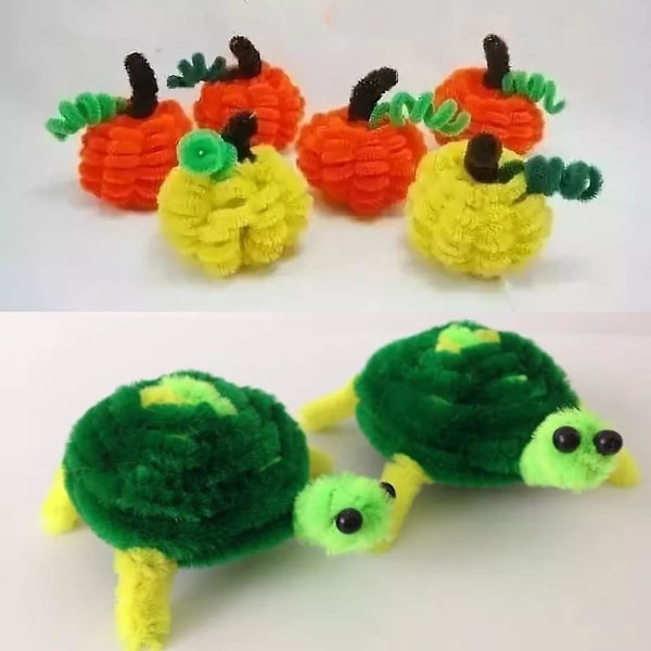100 stk. Grønne Piberensere Chenille Stænger Til DIY Håndværk, Kunst, Bryllup, Hjem, Fest, Ferie Dekoration 6 Mm X 12 Tommer