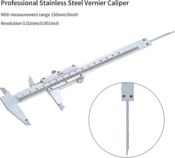 Digital skjutmått, professionellt skjutmått mätverktyg, intern djup steg mikrometer mätning