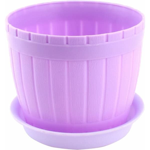 Sourcing map Hemträdgård Växter Blommor Gräs Plast Cylinder Krukhållare Växt Grönsaker