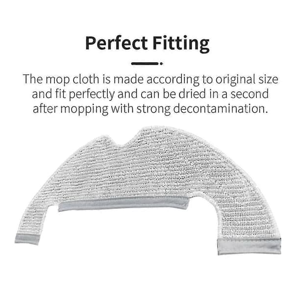 8st tvättbar moppduk för Bot D10 Plus Rls3d robotdammsugare reservdelar
