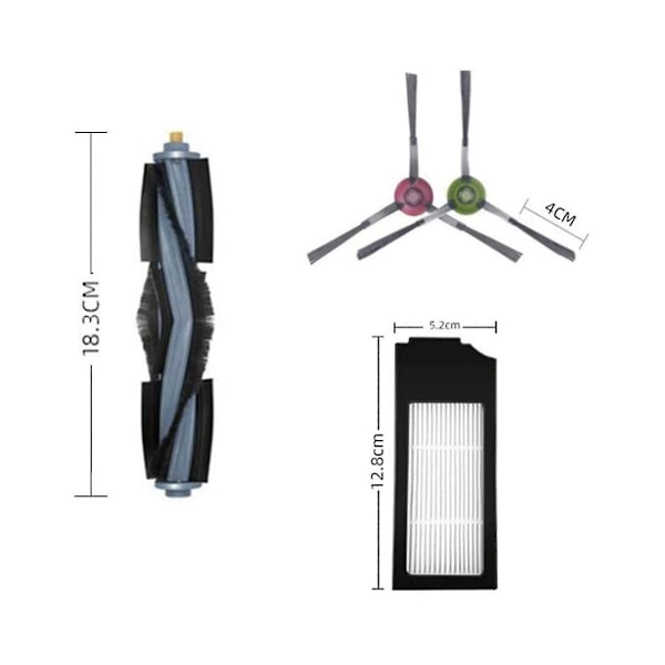 Tilbehørssæt til Deebot X1plus/ Deebot T10 Plus sugestation, hovedbørste, filtre, sidebørste