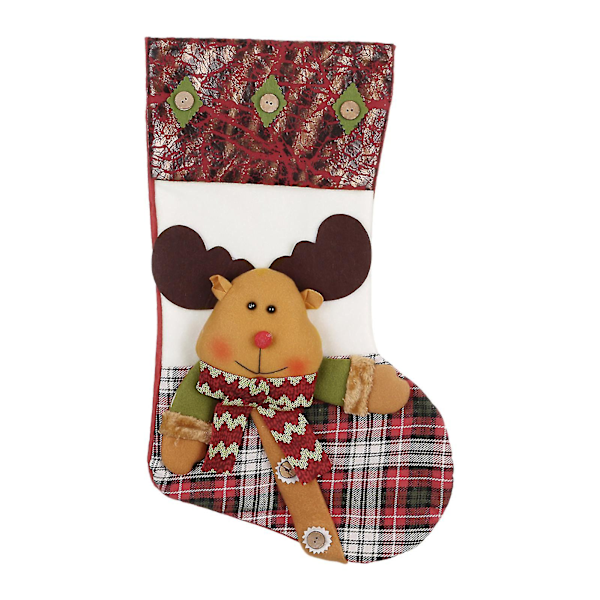 Juldekorationer Julstrumpa Presentpåse Röd Tomte