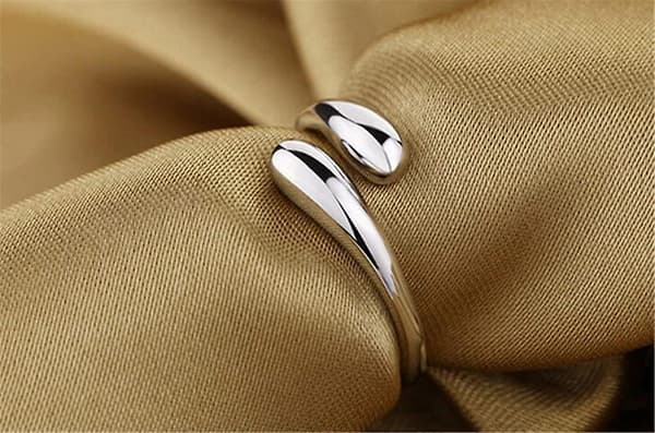 Enkel justerbar ring i sterlingsilver för kvinnor