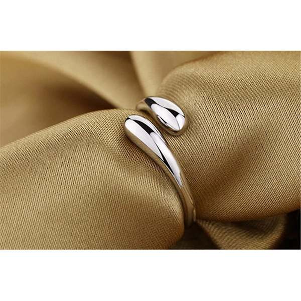 Enkel öppen justerbar ring i sterling silver för kvinnor