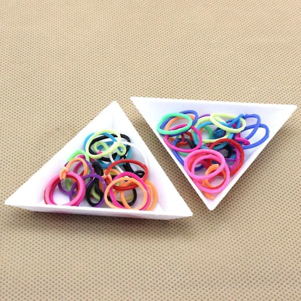 DIY plastdiamantpärlsorteringsbricka (vit, triangel) 10 stycken