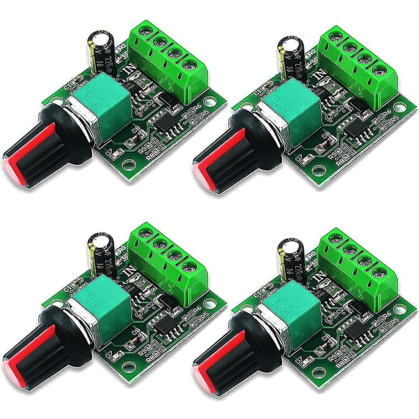 4 st 1,8v 3v 5v 6v 7,2v 12v 2a Pwm-varvtalsregulator, likströmsmotorspänningsregulator, voltregulator LED-dimmer, justerbar kontrollbrytare