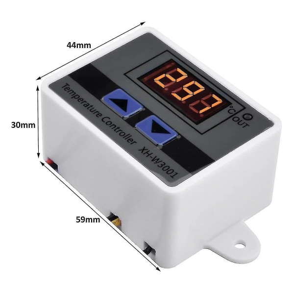 2 st Xh-w3001 Digital temperaturregulator med sensor Ac110v-220v termostat temperaturswitch