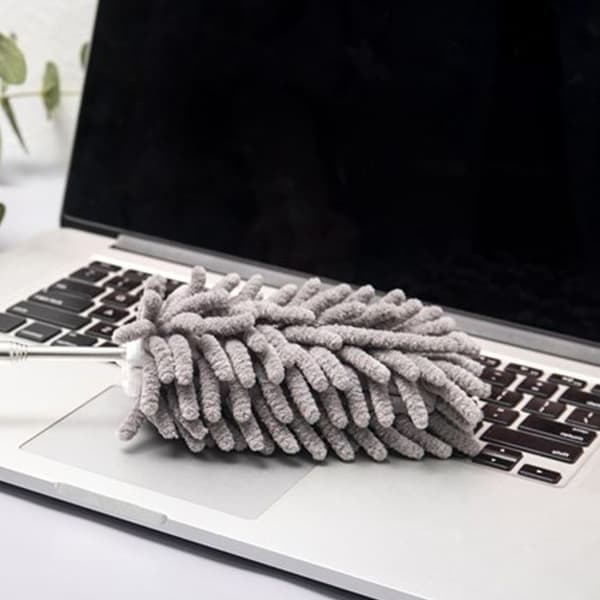 6 vaskbare mikrofiber-teleskopstøvkoste, til rengøring af ventilatorer og spindelvæv.