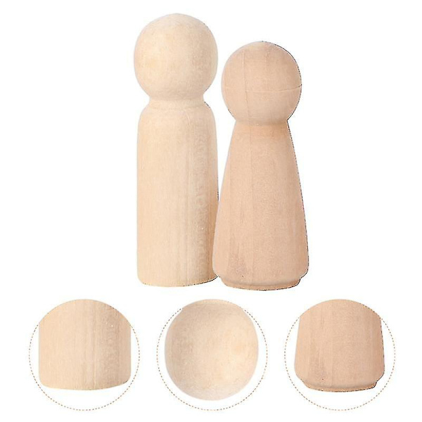 20st Trä Handmålning Leksak Trä Embryo Leksak Gör det själv Målning Leksak Hantverk Diy Toy