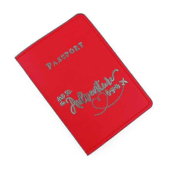 Passhållare i konstläder varmstämplad reseplånbok med kortplatser