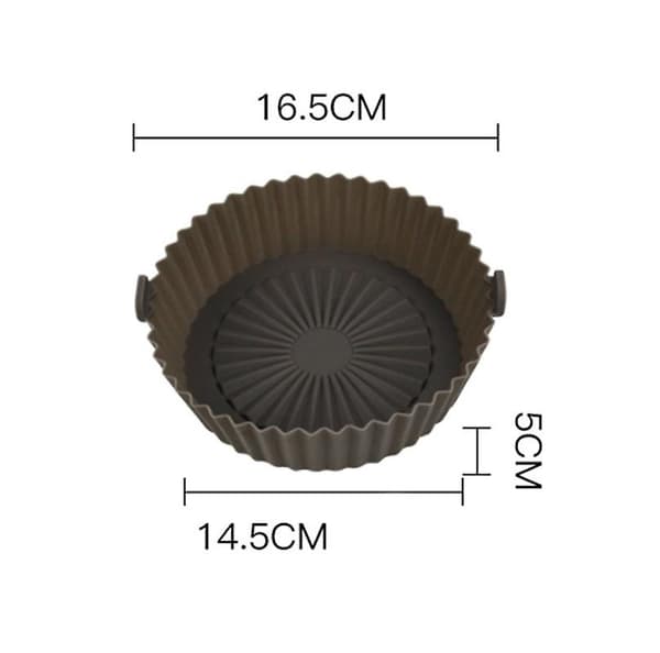 5,7 tums luftfritös silikonfoder, återanvändbar non-stick luftfritös fodermatta (grå)