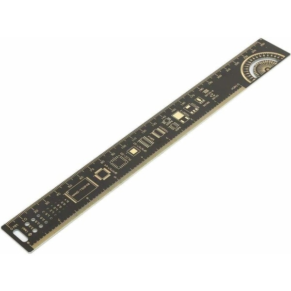 Multifunktionslinjal för elektronikingenjörer, kretskortslinjal, PCB-ingenjörslinjal, multifunktionslinjal (25 cm)