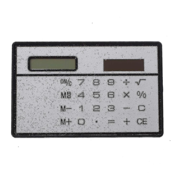 Solar Power Kreditkortsstorlek Pocket Calculator