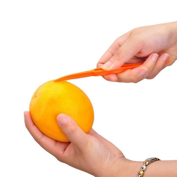Apelsinskalare Verktyg Plast Apelsinskalare Citrus Remover Lättöppnad Citrus Citrus Citrus Skalskärare Grönsaksskärare Fruktverktyg Köksprylar (orange)