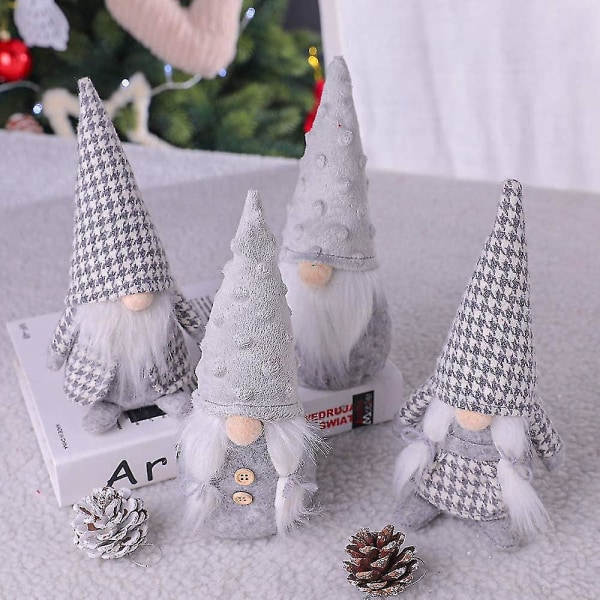 Jultomtar Peluche Tricote Santa Poupe, Figuriner Elfes Nains Gonk De Nol La Main Dcoration De Table, Dcorations De Cadeaux De Poupes Sans Visa