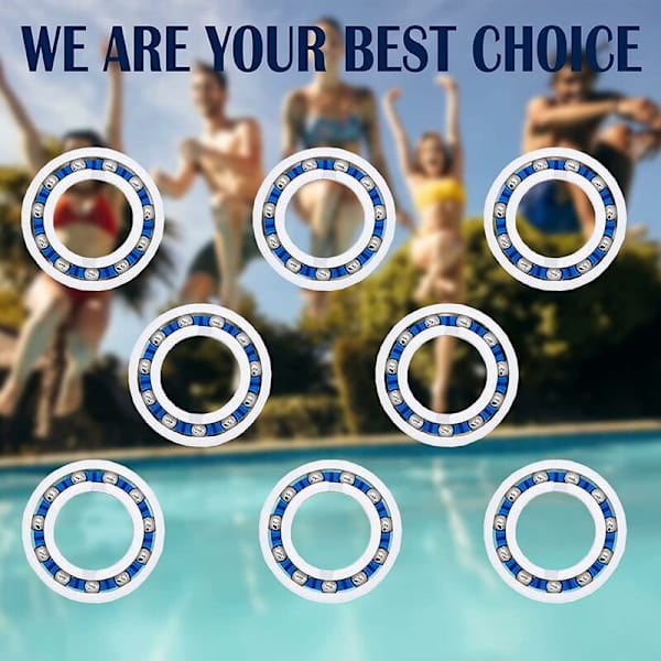 C60 Pool Bearing Replacement Wheel for Polaris 280/180 Pool Cleaner, 8 Pack C-60 C60 Bearing Pressure Pool Cleaner