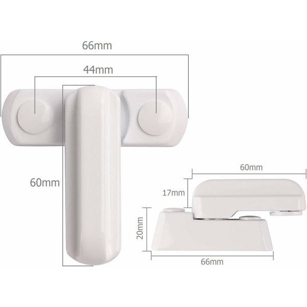 4 Fönsterlås Zinklegering 4PCS Vit Dörrlås Hemmasäkerhet för olika dörrfönster hemmasäkerhet la/PVC