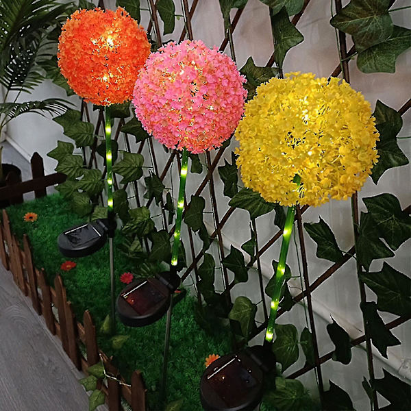 Solar Lights For Outdoor Garden Solar Lights Trädgårdsdekoration Led Vattentät Solar Flower Lamp För gräsmatta, Balkong, Uteplats, Gård, Halloween Christmas De