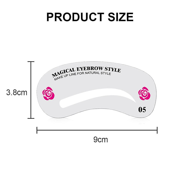 24 st ögonbrynsmallar, återanvändbar DIY makeup verktyg set