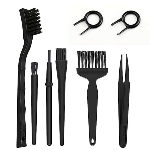Antistatisk nylon antistatisk borste kit för rengöring av PC, tangentbord, ledande botten, moderkort dammborttagning borstar antistatiska borstar