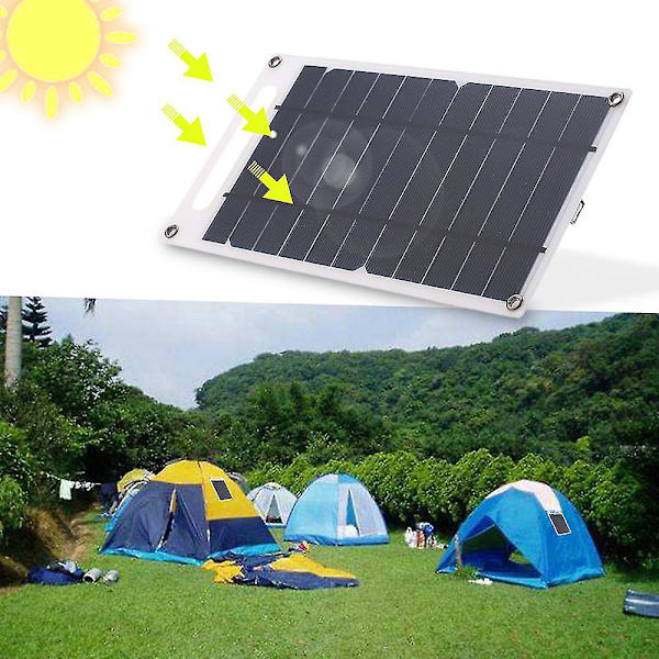Docooler 7.8w Bärbar Ultratunn Monokristallin Silikon Solpanel Usb-port För Mobiltelefon Utomhus Camping Klättring Vandring-1