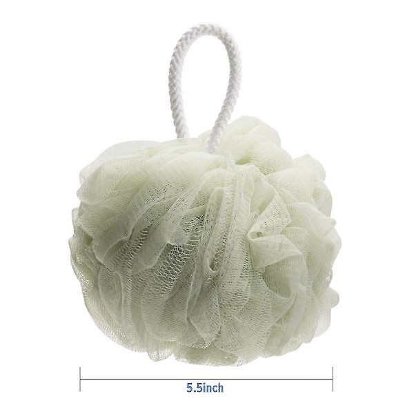 Duschbadsvamp 60g Luffa Åtdragnings Lufasboll Rikligt Skum Nät Luffa Kroppsskrubb för Män och Kvinnor - 4-pack (Neutrala Färger)
