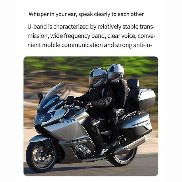 Motorcykel Bluetooth-hjälm Intercom Universell Parning Headset Cnc Brusreducering För Halvhjälm Silver
