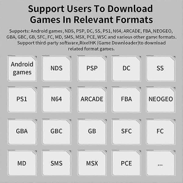 Anbernic RG DS retrospelkonsol, 4-tums dubbla IPS-pekskärmar, 3GB + 32GB, Android 14, vikbart format, vit.