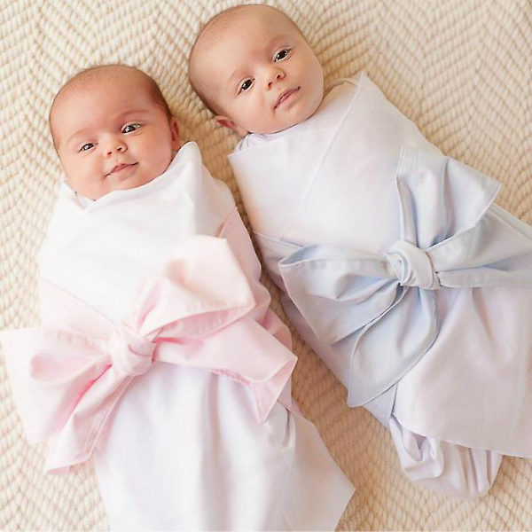 Nyfödd swaddle bälte moderskapsbälte baby swaddle fotorekvisita, blå ränder