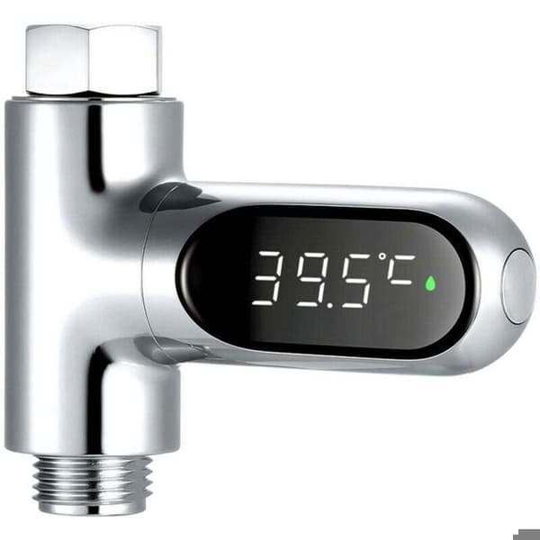LED-duschtermometer för vattenmätare, digital badtemperaturmätare 5-85°C/°F badrumstillbehör.