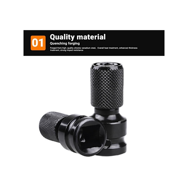 1/2\" Kvadrat till 1/4\" Hex Ratsch-hylsadapternyckel Drivkonverterare Impulsverktyg 1 styck
