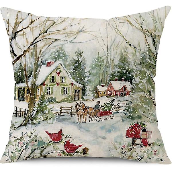 4 st julgrans kuddfodral dekorera 45x45cm