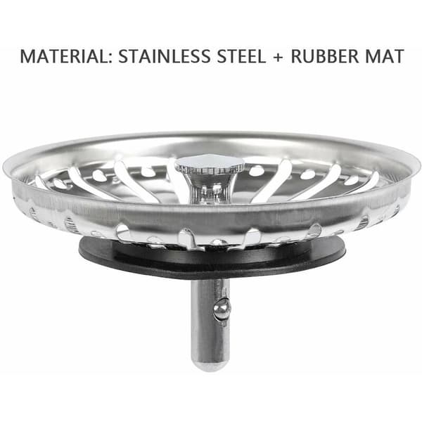 Sluk til køkkenvask/afløbspropper til køkken/badeværelse Diameter 84mm med kuglehoved i rustfrit stål