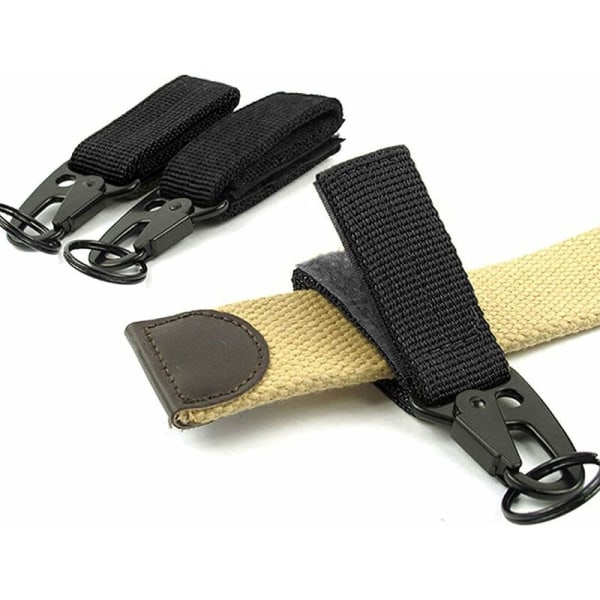 Bälte Karabinhake Nylon Rem med Nyckelring Låg Friktion Taktisk Väst Spänne 10cm för Utomhus Camping Vandring