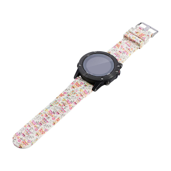 För Garmin Fenix ​​5x Quick Release Printed StrapBlack