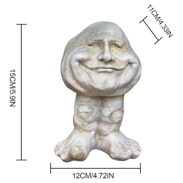 Rolig Stor Huvudkruka Ansikte Blomkrukor Huvudformade Sukkulenter Krukor Resin Huvudkrukor-1（Rage Margery）
