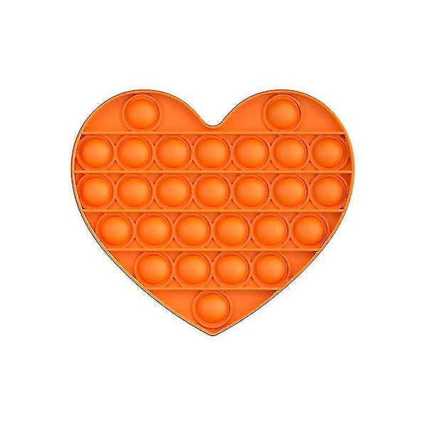 Fidget Popit Hjärta Form Push Bubble Leksak-4（regnbåge）