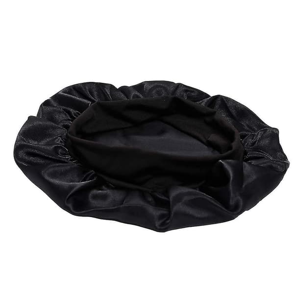 Satin Bonnet för Sovning (One Size) Svart-1