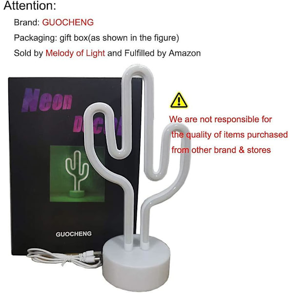 Grön Kaktus Neonlampor Led Inomhus Nattbelysning Batteri & USB Ström Neon Skylt Fristående Sockel Neon Nattduksbord Lampor För Barn Barn Sovrum P