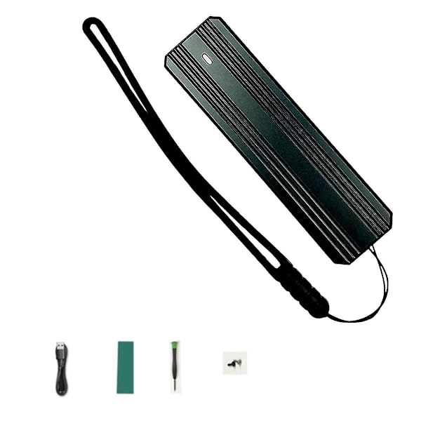 M.2 Aluminium SSD-låda, Stöd för NVMe/NGFF SATA Typ-C USB3.2 Gen2 Aluminium 10G Dubbelavtal Graf