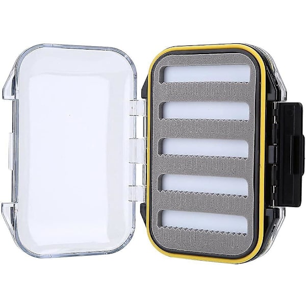 Fiskeutrustning Box, Dubbelsidig Plastbete Box Skumvadderade Bete Tillbehör (Zigzag Form - Svart)