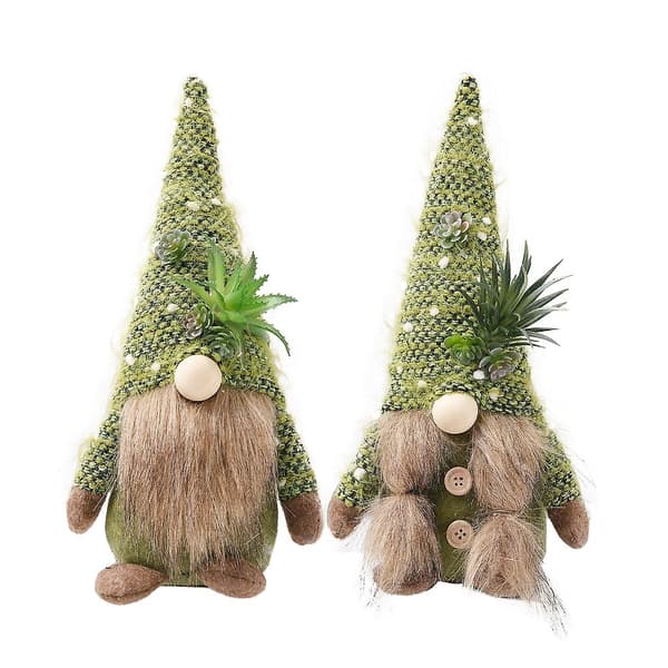 Succulenta gnomar vårgröna växtgnomar skandinaviska svenska tomtar dvärg (damer)