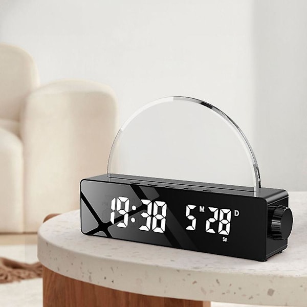 Soluppgångslarm, väckarklocka med soluppgångssimulering, touchkontroll nattlampa dimbar flerfärgad, snooze, sömnstöd, 10 naturliga ljud,