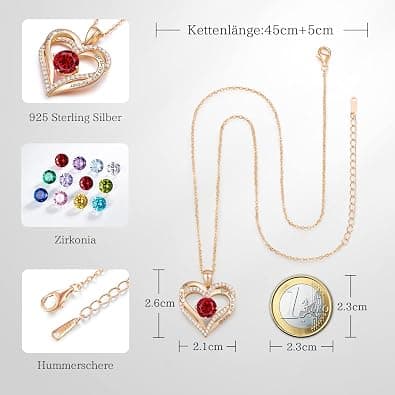 925 Sterling Silver Eternal Love Halsband Present till Mamma Ruby | Fyndiq