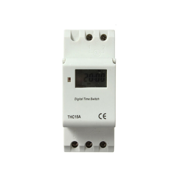 Digital programmerbar LCD-timer 220V-240V AC 16A tidsrelækontakt DIN-skinneinstallation