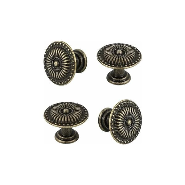 4 st Vintage Lådknoppar (Brons)