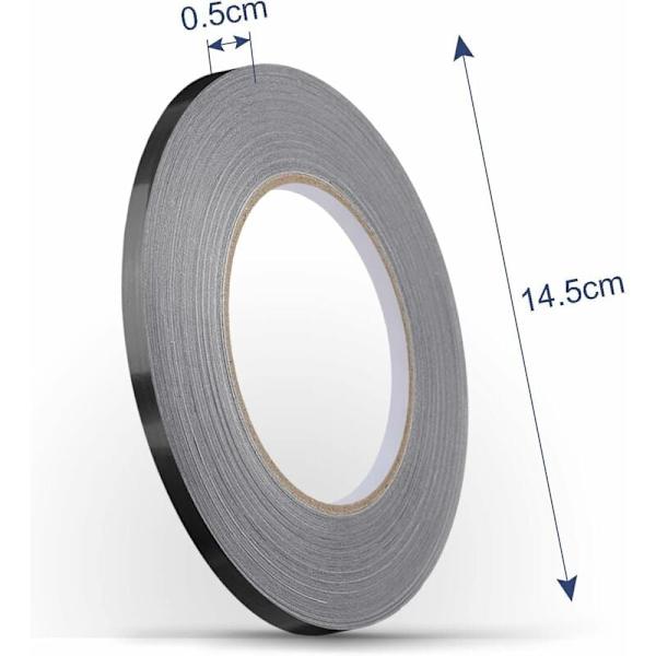 Självhäftande dekorativ kakeltejp Vattentät fogtejp för golv väggar tak dörrar fönster heminredning (2 x (0,5 cm x 50 m), svart)